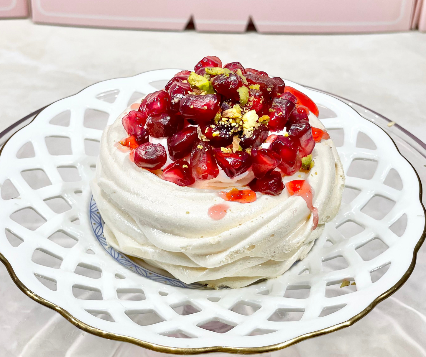 Party Bites Collection - Petite Pavlova, Pomegranate Ruby