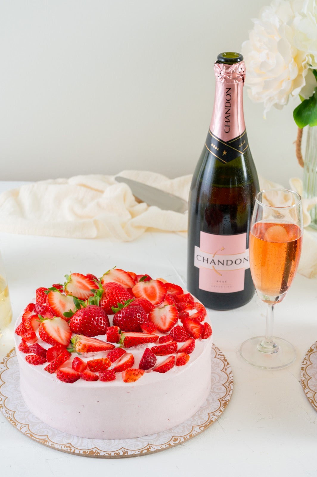 Strawberry Shortcake and Chandon Rosé Party Bag